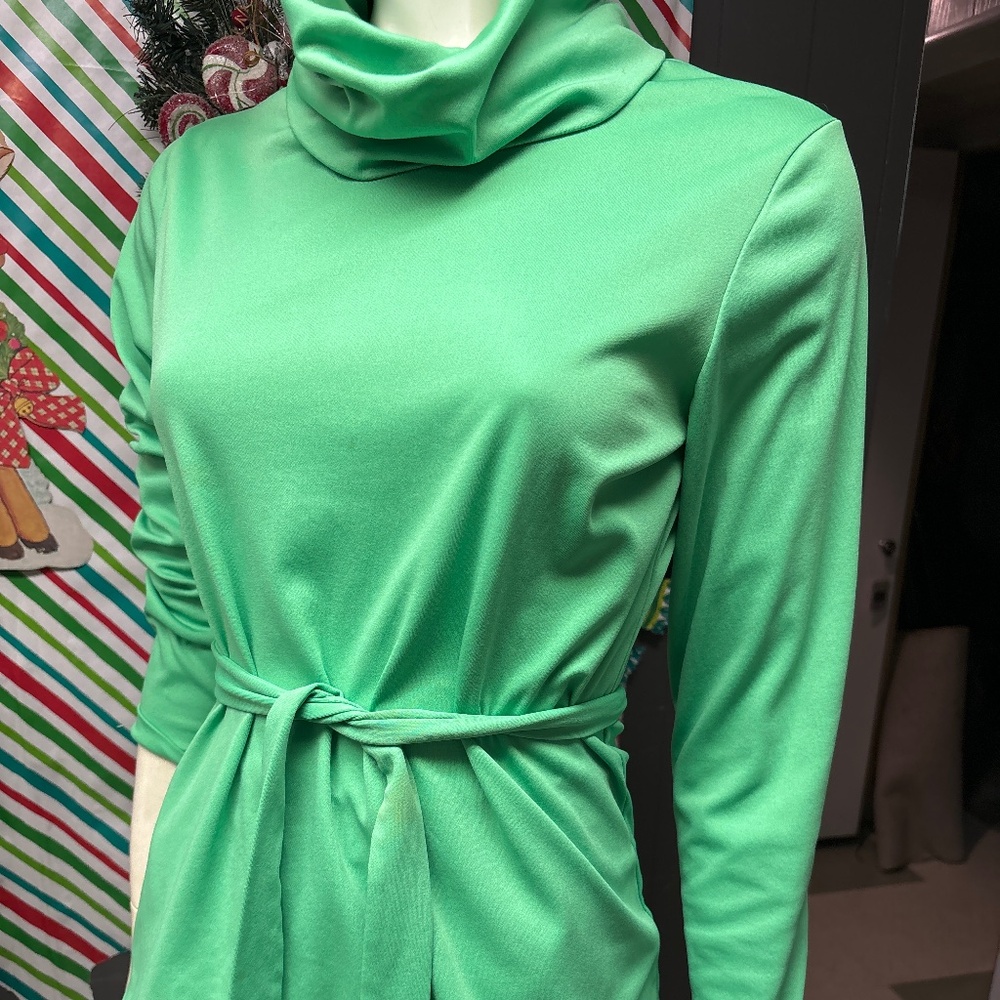 cool green turtleneck